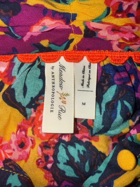 Anthropologie Tops - Anthropologie Meadow Rue Floral Tank Top — Purple, Yellow, Teal, Pink, Orange